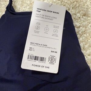 NWT Athleta Ventura Crop Bikini Top XL